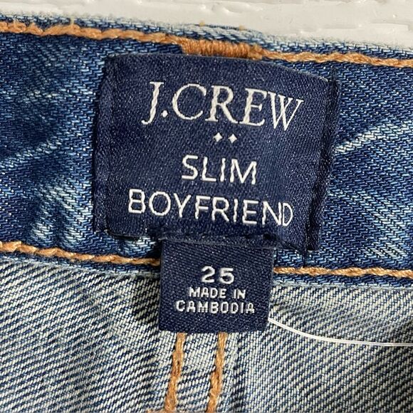 NWT J.Crew Premium Edition Slim Boyfriend Jeans Size 25 Denim BT049 - Picture 6 of 8